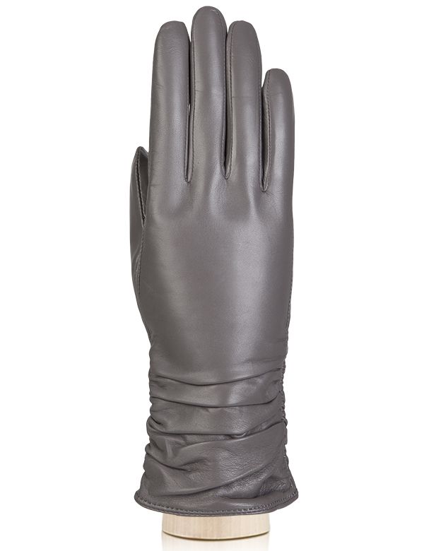 Кожаные перчатки со сборкой на манжете LABBRA GR01-00009353