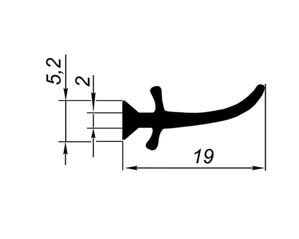 Профиль уплотнительный L=30 м (внутренний)