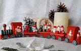 Рождественский паровозик красный