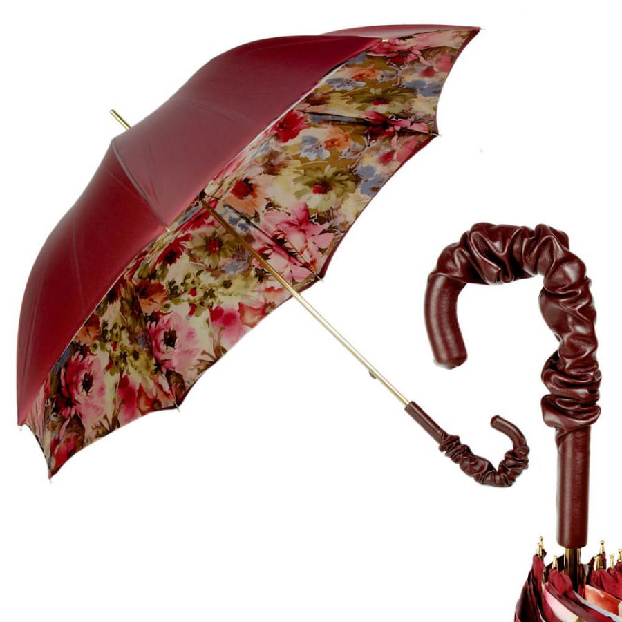 Зонт-трость Pasotti Bordo Pion Pelle