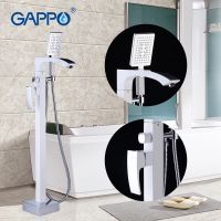 Gappo Jacob G3007-8 Напольный смеситель для ванны (белый/хром)