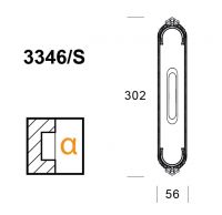 Ручка Salice Paolo Volterra 3346-s для раздвижных дверей схема