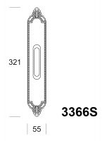 Ручка Salice Paolo Cortona 3366-s для раздвижных дверей. схема