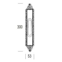 Ручка Salice Paolo Matera 4322-s для раздвижных дверей. схема
