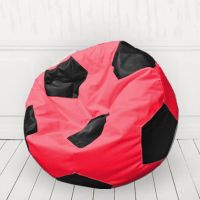Кресло мяч иск.кожа Красный с черным