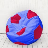 Кресло мяч иск.кожа Синий с красным