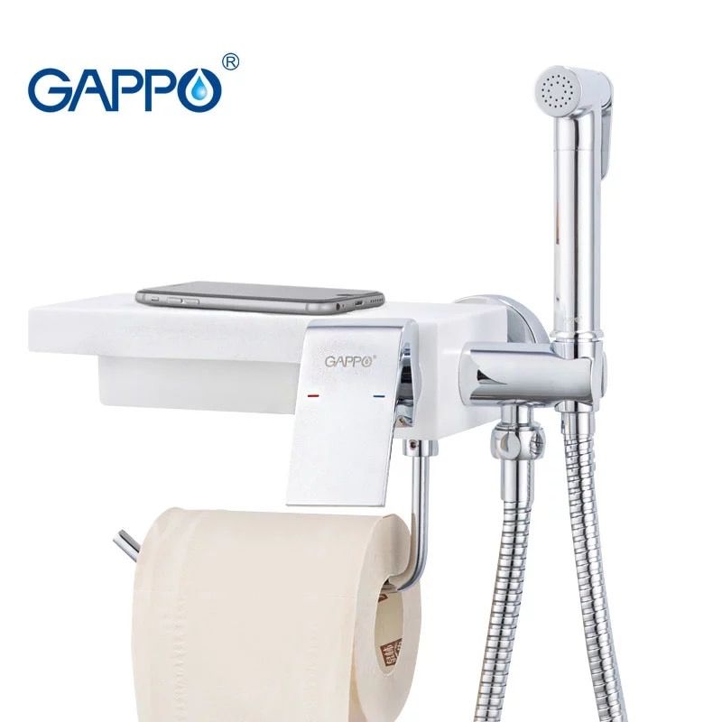 Gappo Gyron G7296 Смеситель с гигиеническим душем и бумагодержателем