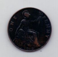 1 пенни 1912 года Н Великобритания