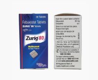 Зуриг (фебуксостат 40мг) от падагры Зидус Кадила 30 таблеток | Zydus Cadila Zurig Febuxostat 40mg 30 Tablets