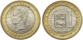 Венесуэла - монета - 1 Боливар 2007 - БИМЕТАЛЛ
