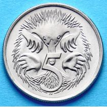 Монета Австралии 5 центов 1966-1983 год. Ехидна