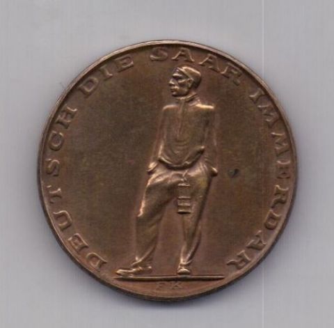 медаль 1935 года Присоединение Саара к Германии