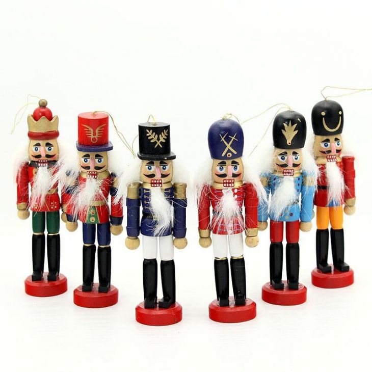Щелкунчик - набор деревянных ёлочных игрушек 6 шт IR-4