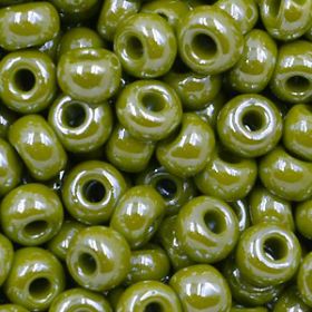 Бисер чешский 83113 оливковый зеленый непрозрачный блестящий Preciosa 1 сорт купить оптом
