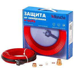 Готовый комплект кабеля NUNICHO Micro внутрь трубы 10 Вт/м - 2 метра  с вилкой и сальниковым узлом 1/2