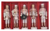 Щелкунчик - набор деревянных ёлочных игрушек 5 шт IR33