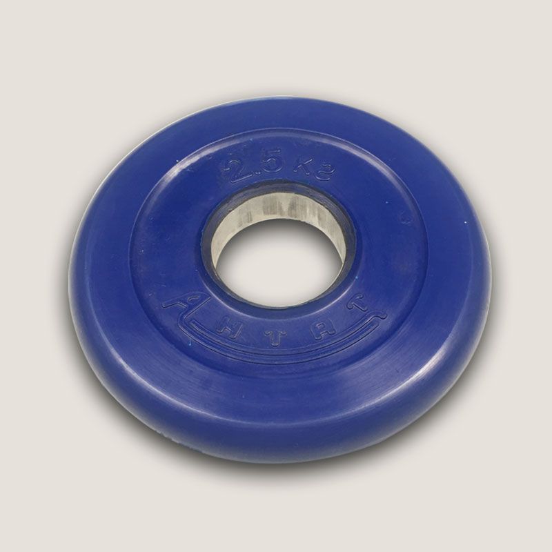 АНц-2,5 Диск «Антат» цветной обрезиненный 2,5 кг, посадочный диаметр 26, 31, 51 мм