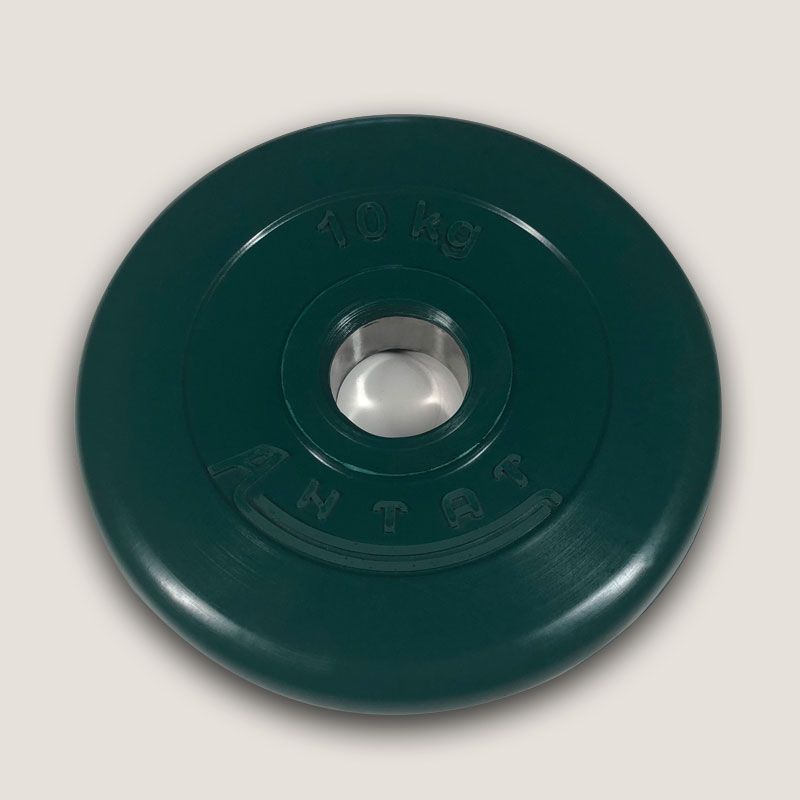 АНц-10 Диск «Антат» цветной обрезиненный 10 кг, посадочный диаметр 26, 31, 51 мм