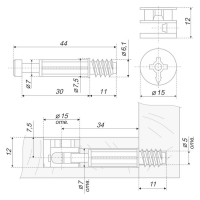 Стяжка B-fix ST01/51/6/RdZn/01