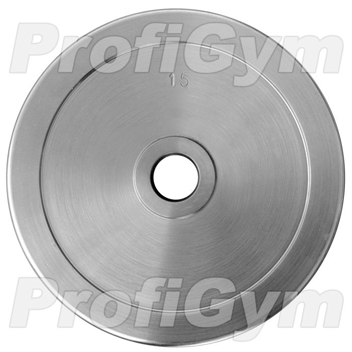 Диск хромированный «ProfiGym» 15 кг посадочный диаметр 51 мм