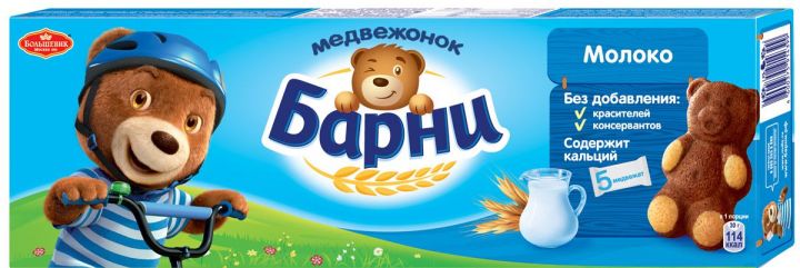 Пирожное Медвежонок Барни бисквит/молоко 150г