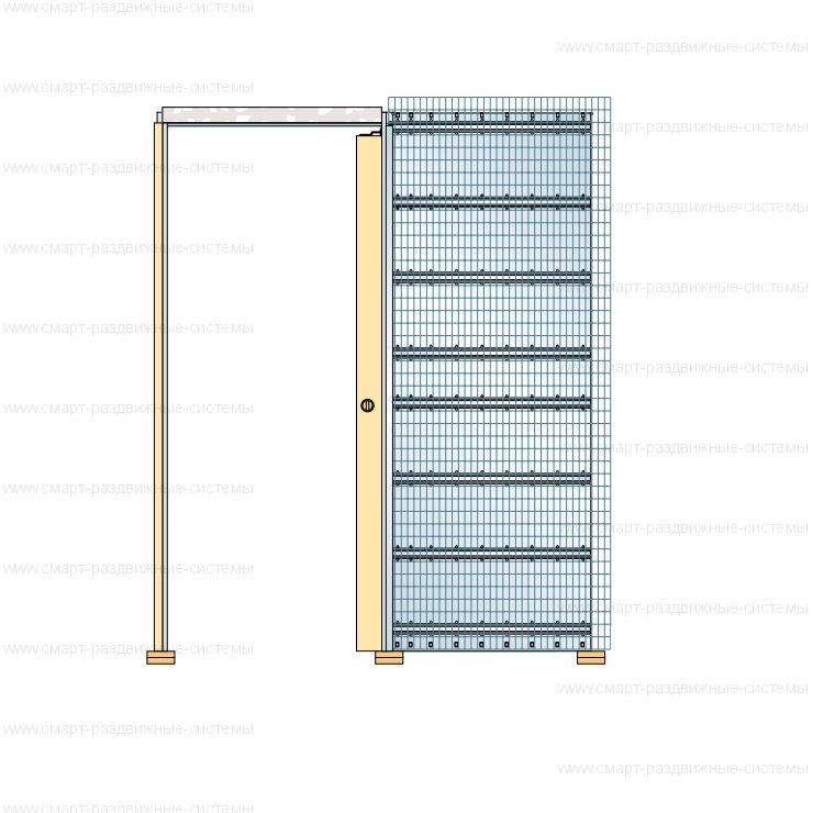 Пенал Eclisse Unico Single для раздвижной двери под штукатурку (полотно 2000 мм)