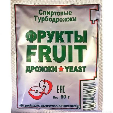 Спиртовые Турбо Дрожжи Turbo Fruit, 60 гр