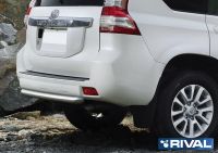 Защита заднего бампера d76 короткая Toyota Land Cruiser Prado 2009-2013-2017
