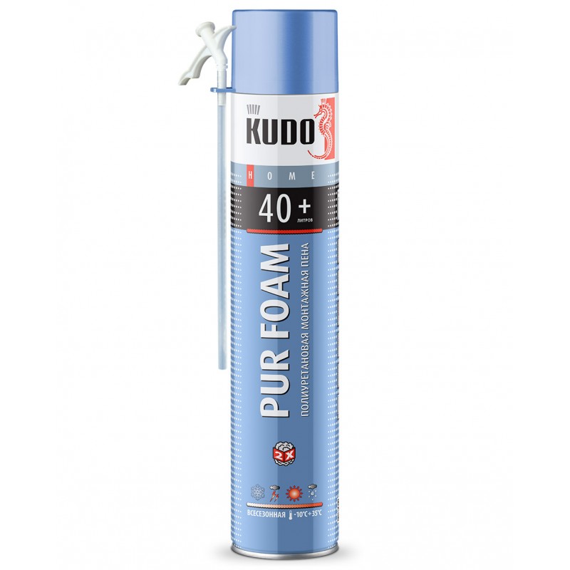 Пена полиуретановая монтажная бытовая всесезонная KUDO 40+ 1000мл