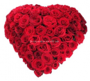 Большое Сердце из 51 и 71 розы