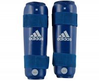 Защита голени Adidas WAKO Kickboxing Shin Guards синяя, размер L, артикул adiWAKOSG01