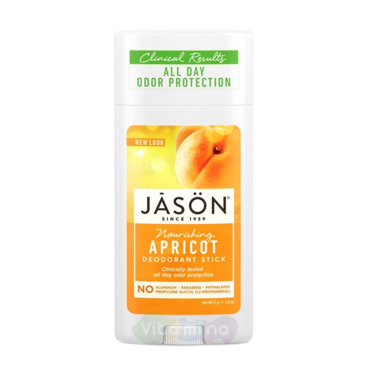 Jason Твердый питательный дезодорант «Абрикос» Apricot Stick Deodorant, 71 г