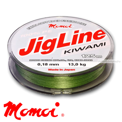 Леска плетеная Momoi JigLine Kiwami 150 м / цвет: хаки