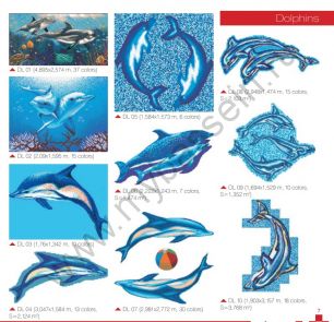 Мозаичные панно Dolphins