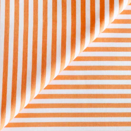 Ткань Хлопок Оранжевая полоска 50x40