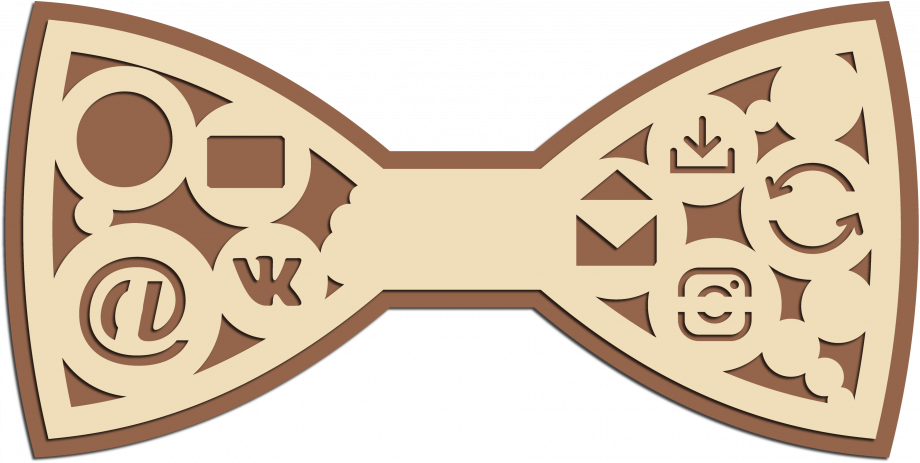 Деревянный галстук-бабочка соц сети