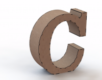 Объемная буква C
