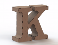 Объемная буква K
