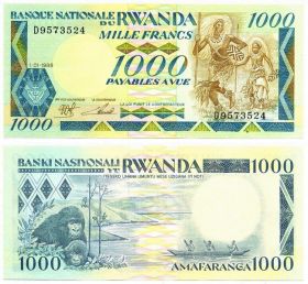 Руанда - 1000 Франков 1988 UNC