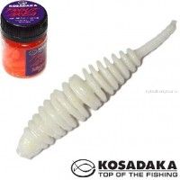 Мягкие приманки Kosadaka Leech Fat 42 мм / упаковка 9 шт / Сыр / цвет: WH