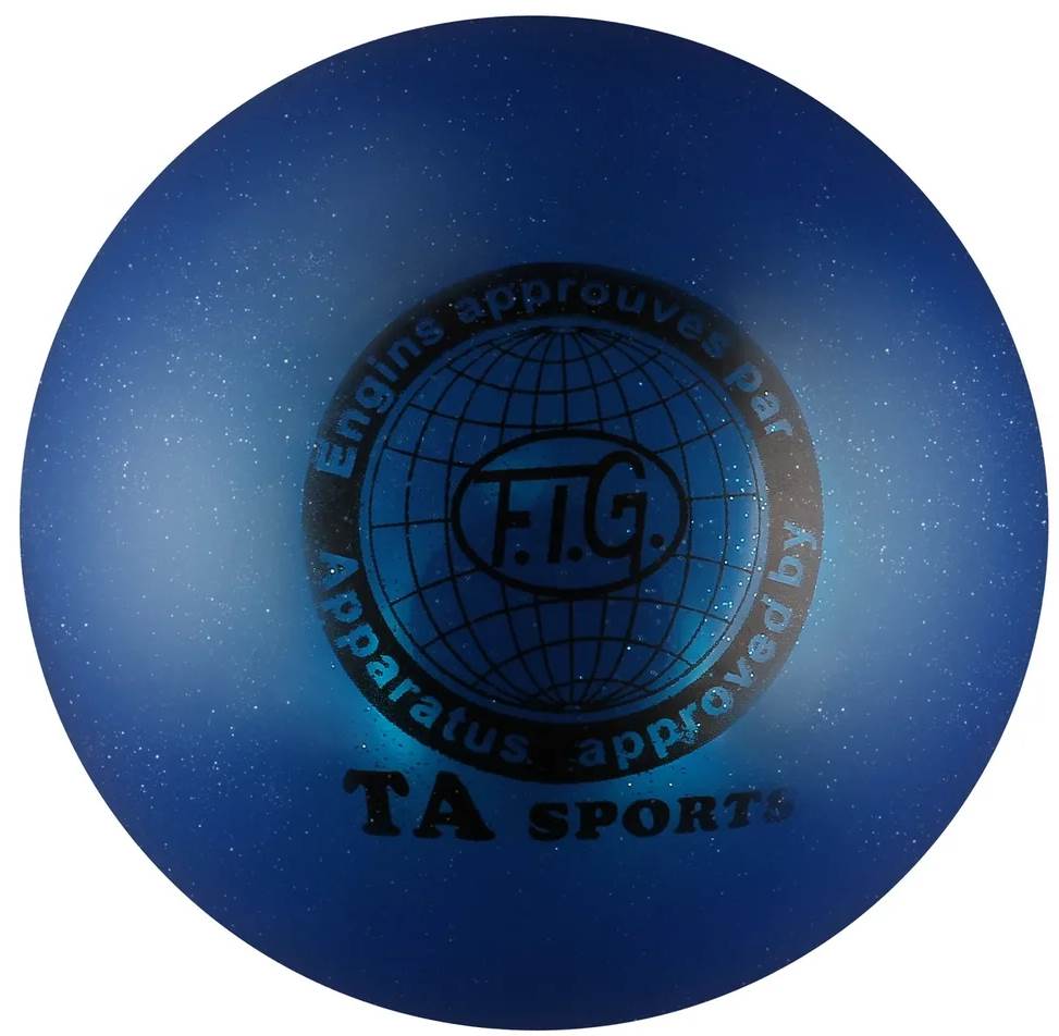Мяч для худ. гимнастики INDIGO I-1 15cм 300г металлик с блестками