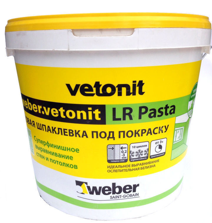 Шпатлевка Vetonit (Ветонит) Weber LR Pasta готовая 20кг
