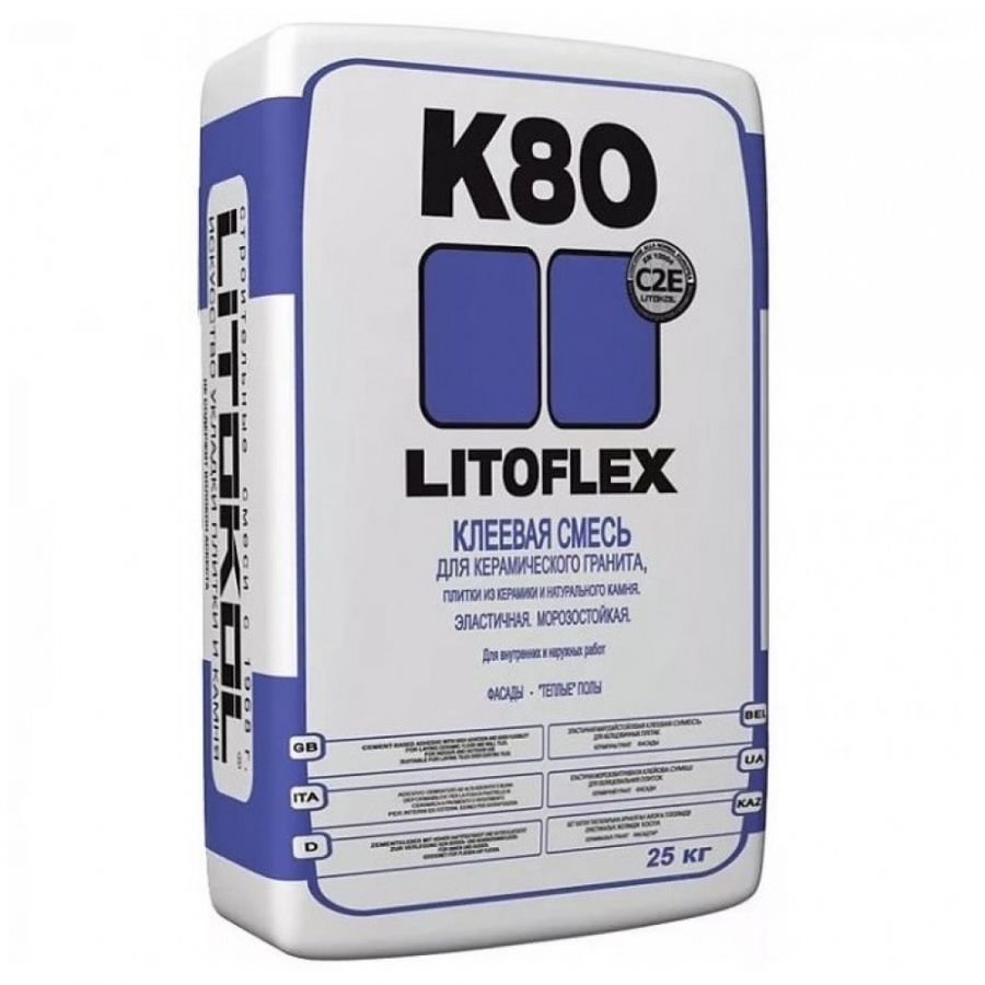 Клей плиточный LITOFLEX K80 "LITOKOL" - 25кг