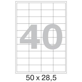 73644 Этикетки самоклеящиеся Promega label белые 50х28.5 мм (40 штук на листе А4, 100 листов в упаковке)