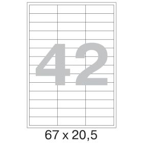 73640 Этикетки самоклеящиеся Promega label белые 67х20.5 мм (42 штуки на листе А4, 100 листов в упаковке)