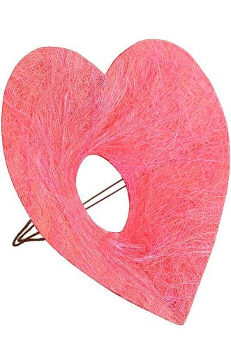 Каркас для букета Сердце d 25 см. /цвет розовый/