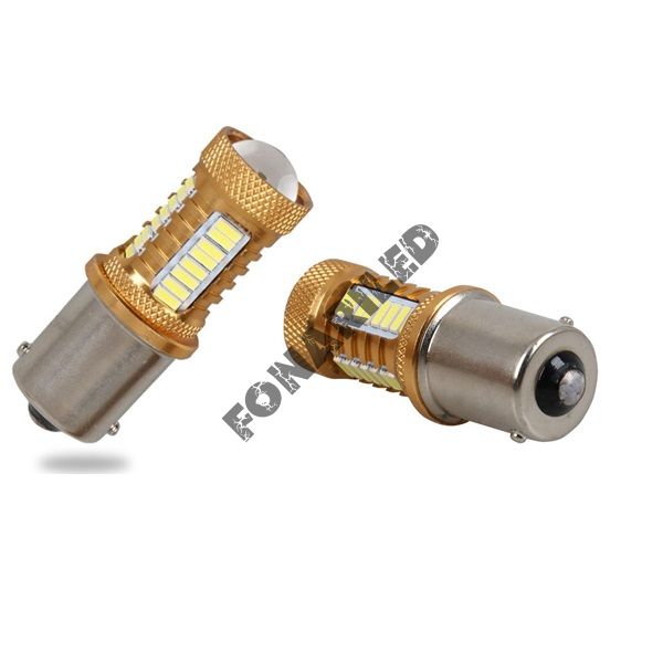 Светодиодные лампочки в поворотники Orange 1156-38-140 (P21W-BA15s)