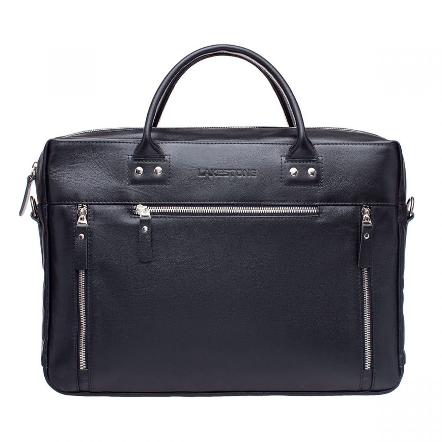 Кожаная деловая сумка Lakestone Barossa Black 923081B/BL