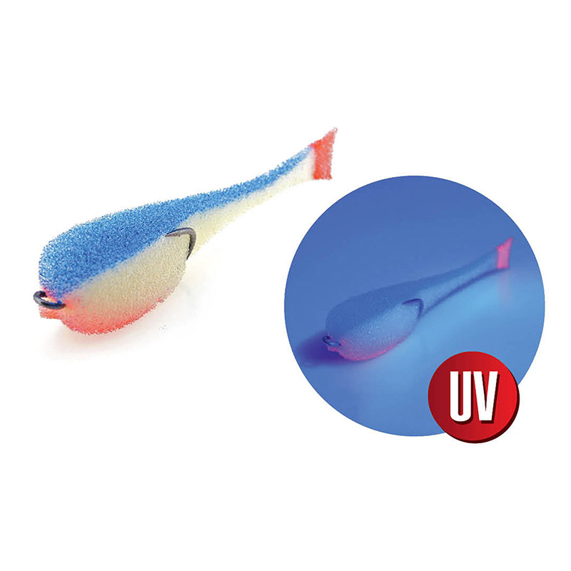 Поролоновая рыбка цвет 22 UV, уп.(5шт.) с двойником