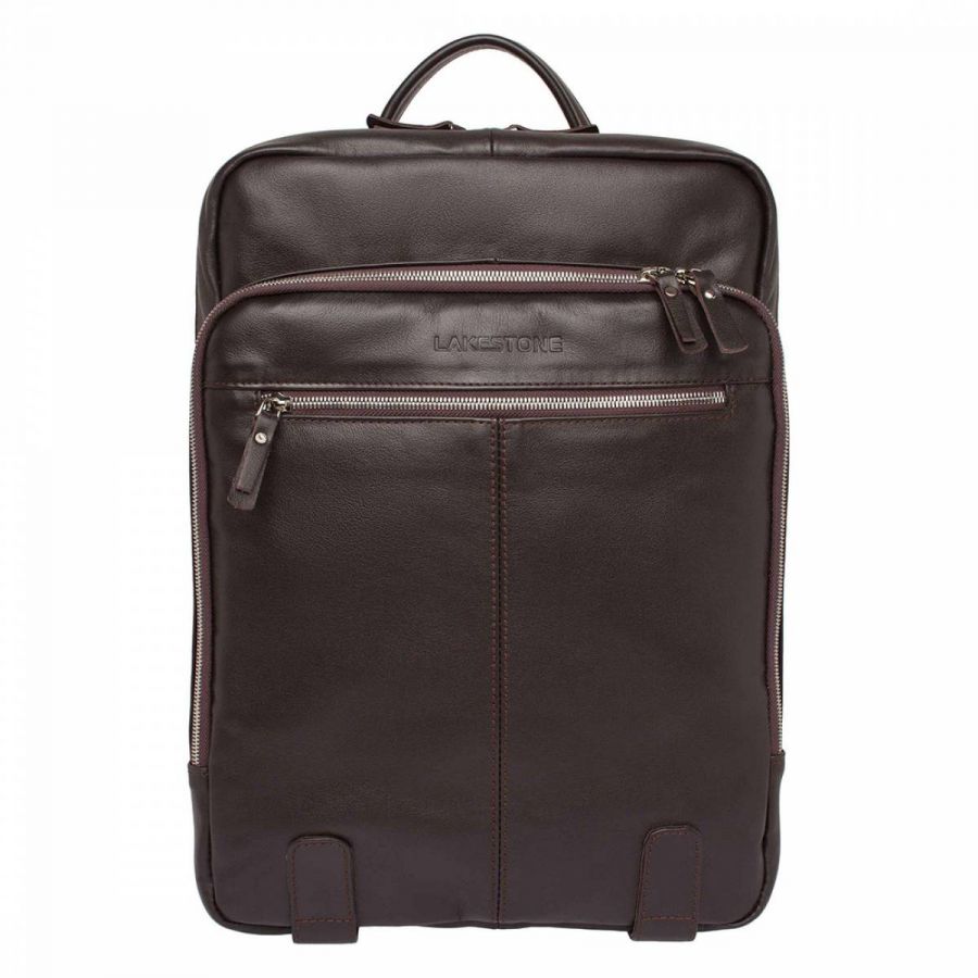 Мужской кожаный рюкзак Lakestone Salmons Brown 918301/BR
